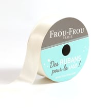 Bobinette Frou-Frou - 6 m x 16 mm - Satin double face - Ivoire nacre