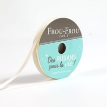 Bobinette Frou-Frou - 8 m x 3 mm - Satin double face - Ivoire nacre