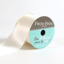 Bobinette Frou-Frou - 4 m x 38 mm - Satin double face - Ivoire nacre