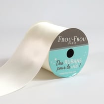 Bobinette Frou-Frou - 4 m x 50 mm - Satin double face - Ivoire nacre