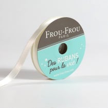 Bobinette Frou-Frou - 6 m x 6 mm - Satin double face - Ivoire nacre