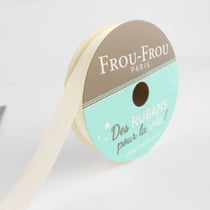 Bobinette Frou-Frou - 6 m x 9 mm - Satin double face - Ivoire nacre