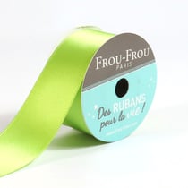 Bobinette Frou-Frou - 5 m x 25 mm - Satin double face - Jardin d'oliviers
