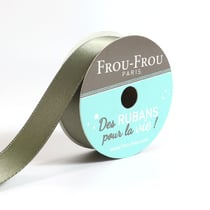 Bobinette Frou-Frou - 6 m x 16 mm - Satin double face - Kaki