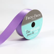 Bobinette Frou-Frou - 6 m x 16 mm - Satin double face - Lavande rosee