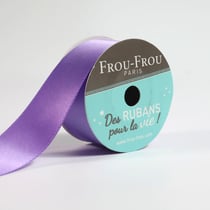 Bobinette Frou-Frou - 5 m x25 mm - Satin double face - Lavande rosee
