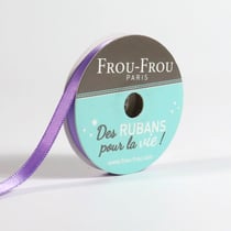 Bobinette Frou-Frou - 6 m x 6 mm - Satin double face - Lavande rose
