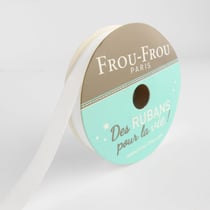 Bobinette Frou-Frou - 6 m x 9 mm - Satin double face - Neige