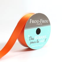 Bobinette Frou-Frou - 6 m x 16 mm - Satin double face - Orange flamboyant
