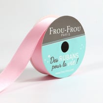 Bobinette Frou-Frou - 6 m x 16 mm - Satin double face - Petale de rose