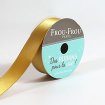 Bobinette Frou-Frou - 6 m x 16 mm - Satin double face - Poussiere d'or