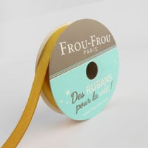 Bobinette Frou-Frou - 6 m x 9 mm - Satin double face - Poussiere d'or
