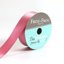 Bobinette Frou-Frou - 6 m x 16 mm - Satin double face - Rose poudre
