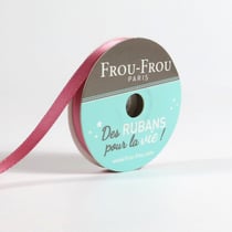 Bobinette Frou-Frou - 6 m x 6 mm - Satin double face - Rose poudre