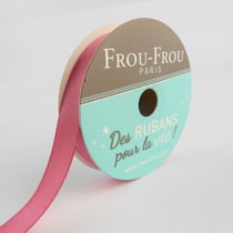 Bobinette Frou-Frou - 6 m x 9 mm - Satin double face - Rose poudre