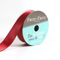 Bobinette Frou-Frou - 6 m x 16 mm - Satin double face - Rubis eclatant