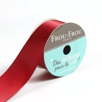 Bobinette Frou-Frou - 5 m x 25 mm - Satin double face - Rubis eclatant