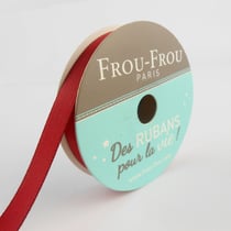 Bobinette Frou-Frou - 6 m x 9 mm - Satin double face - Rubis eclatant