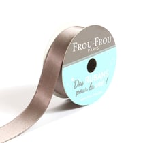 Bobinette Frou-Frou - 6 m x 16 mm - Satin double face - Taupe