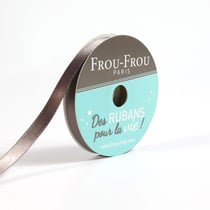 Bobinette Frou-Frou - 6 m x 6 mm - Satin double face - Taupe