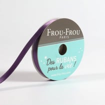 Bobinette Frou-Frou - 6 m x 6 mm - Satin double face - Violet sage