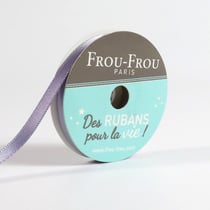 Bobinette Frou-Frou - 6 m x 6 mm - Satin double face - Violet sage