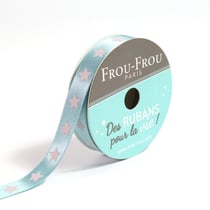 Bobinette Frou-Frou - 5 m x 9 mm - Satin étoile - Eucalyptus