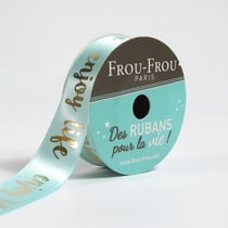 Bobinette Frou-Frou - 4 m x 16 mm - Satin thème - Celadon