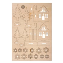 Kit en bois Rayher - scenette maison de Noël