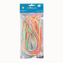Set 30 scoubidous fluo Créalia - 80 cm