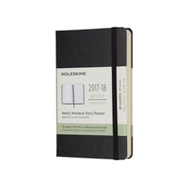 Agenda carnet semainier 18 mois - 9 x 14 cm - noir - Moleskine
