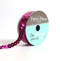 Bobinette Frou-Frou - 5 m x 6 mm - Sequins - Fushia