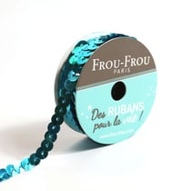 Bobinette Frou-Frou - 5 m x 6 mm - Sequins - Turquoise