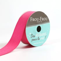 Bobinette Frou-Frou - 4 m x 19 mm - Sergé - Fushia