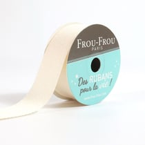 Bobinette Frou-Frou - 4 m x 19 mm - Sergé - Ivoire nacre