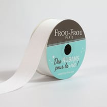 Bobinette Frou-Frou - 4 m x 19 mm - Sergé - Neige