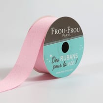 Bobinette Frou-Frou - 4 m x 19 mm - Sergé - Petale de rose
