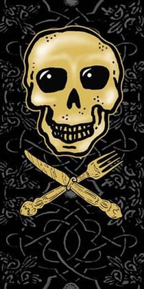 SERVIETTE 33X33 BISTRO SKULL NAPKIN PPD