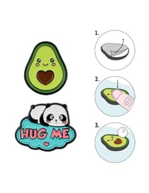 2 stickers métal « Câlins » - Legami