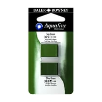 Aquarelle Daler Rowney - Aquafine - 1/2 godet - vert de vessie et vert olive