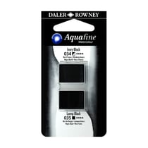 Aquarelle Daler Rowney - Aquafine - 1/2 godet - noir d'ivoire et noir de bougie
