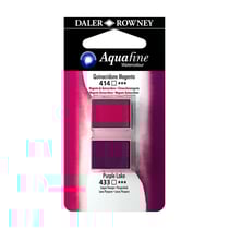 Aquarelle Daler Rowney - Aquafine - 1/2 godet - alizarine cramoisi et garance rose