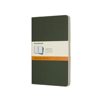 Lot de 3 cahiers - 13 x 21 cm - Moleskine - 3 x 80 pages lignées - Vert