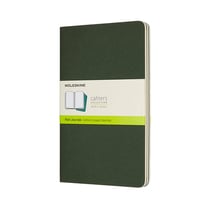 Lot de 3 cahiers - 13 x 21 cm - Moleskine - 3 x 80 pages unies - Vert