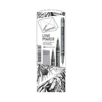 Derwent Graphik Line Maker - Feutre fin - graphite - encre pigmentée à base d'eau (pack de 3)