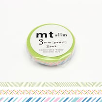 3 Masking tape - Lignes pastel - 3mm x 10 m