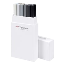 Set 12 feutres pinceaux double pointe tons de gris - ABT-12P-3 - Tombow