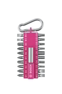 Set de 21 embouts porte clés - Fuchsia