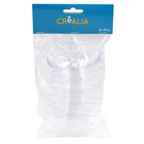 6 œufs en plastique transparent Créalia 8 cm