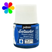 Pot 45 ml peinture tissu Pébéo Setacolor Opaque - Bleu électrique moiré